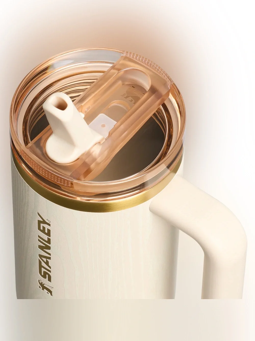 🖤New🖤 STANLEY Quencher ProTour Flip Straw 30 oz Birch Woodgrain Wood Cream - Picture 2 of 4
